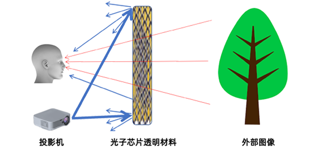 光子透明芯片顯示光路示意圖